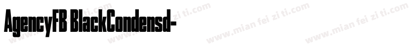 AgencyFB BlackCondensd字体转换